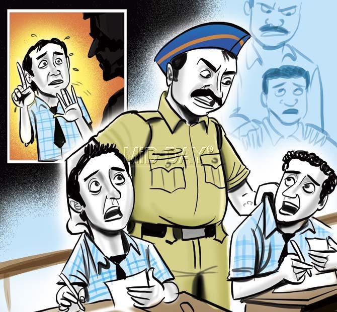 One of them said the three boys had told him some questions from the exam. Police picked up the trio from the examination hall on Wednesday