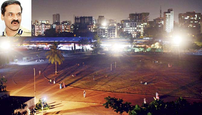 The railway ground in Ghatkopar (East). Sources said the ground was a favourite among families arranging marriage functions as hiring it used to cost just Rs 75,000 a day compared to nearly Rs 35 lakh for banquet halls in the area. (Insert) Dr Ravinder Kumar Singal