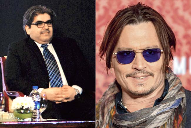 Rajeev Masand; (left) Johnny Depp. Pic/Getty Images