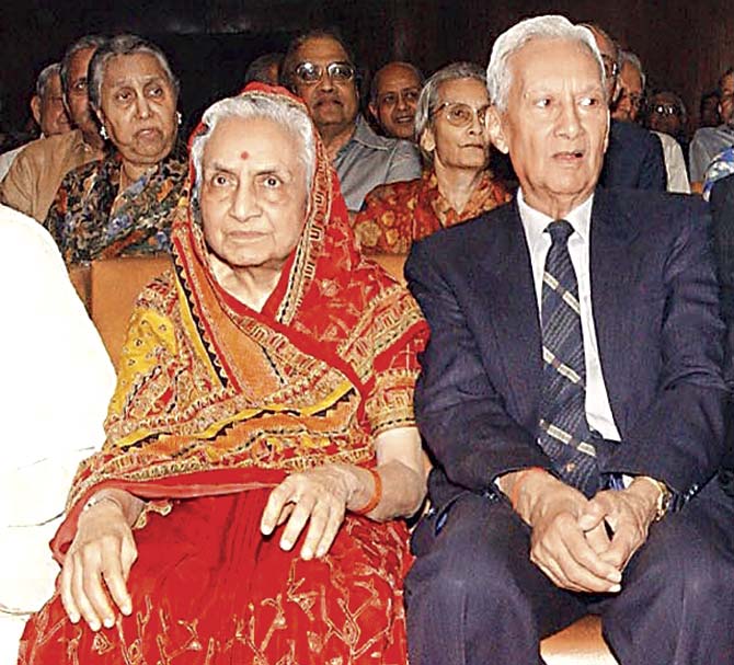 Sarla Birla with Basant Kumar Birla
