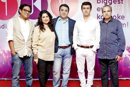 Top Bollywood singers at the launch of a new music app