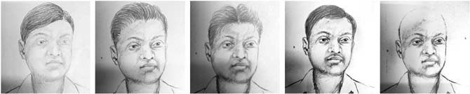 The sketches of the man whose body was found from a manhole in Ghatkopar. Cops say the killer closed the lid of the manhole after dumping the body