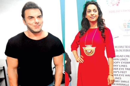 Sohail Khan and Juhi Chawla launch a beauty care centre in Mumbai