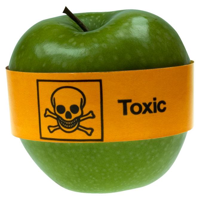 Fruit contaminated by pesticide