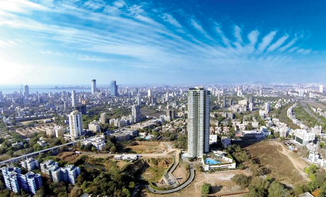 A birds-eye view of Dadar East taken for a developer group to promote an upcoming property 
