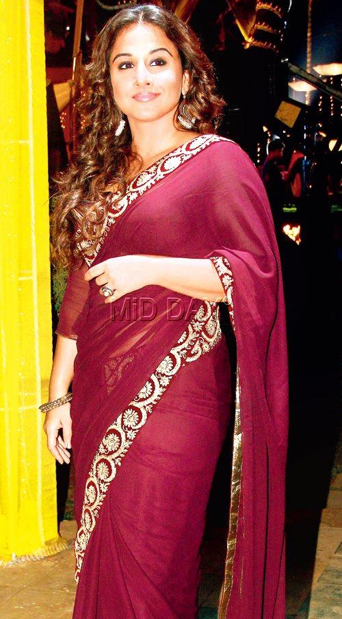 Vidya Balan (above) recently featured in a music video on women’s rights. File pic