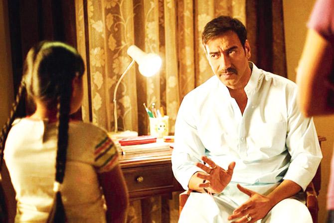 Ajay Devgn  in a still from Drishyam