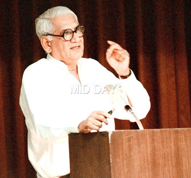 Charles Correa at an event in Mumbai