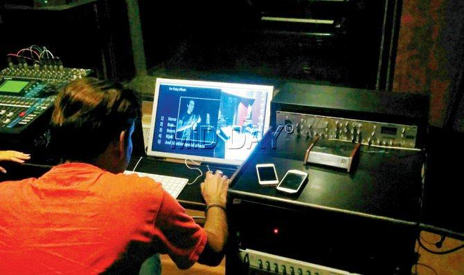 BEHIND THE SCENES: The sounds and action on screen are matched by a sound engineer
