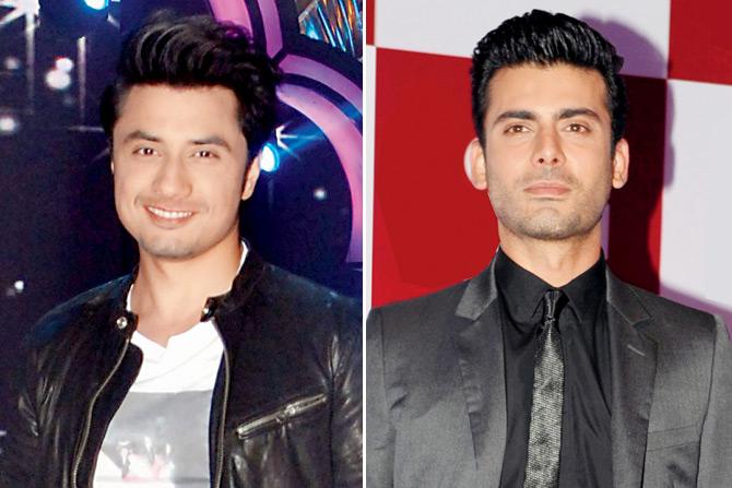Ali Zafar (above left) has a no-kiss clause in his film contract while  Fawad Khan (above right) expressed reservations about brushing lips with Alia Bhatt in an upcoming film, keeping in mind the sensibilities of his fans in Pakistan 