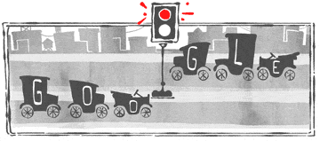 Google doodle on 101st anniversary of first electric traffic signal