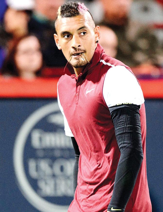 Nick Kyrgios during his match against Stan Wawrinka at the Montreal Masters. Pic/AFP