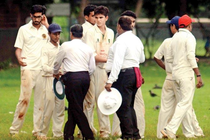 In the same division, National Cricket Club  dismissed Sainath Sports Club for 57 after the former  champions from Cross Maidan scored 124 for eight  wickets declared. Off-spinner Swapnil Pradhan claimed a fifer for National Cricket Club.