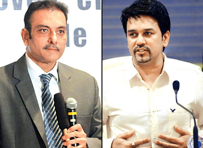 Ravi Shastri and Anurag Thakur