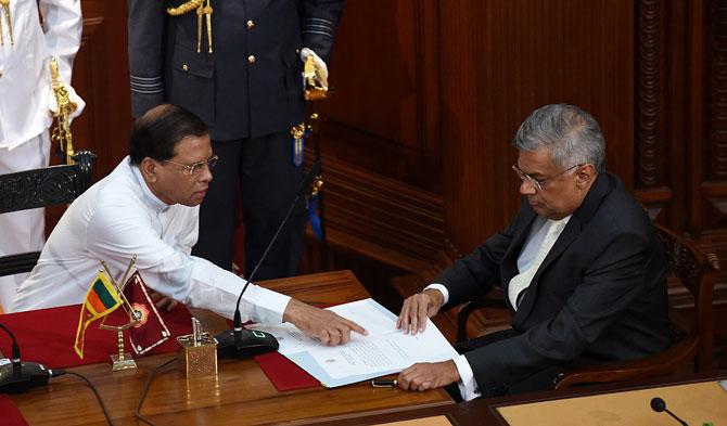 Ranil Wickremesinghe sworn in Sri Lanka