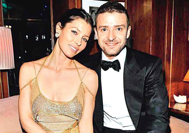 Justin Timberlake and Jessica Biel. Pic/AFP