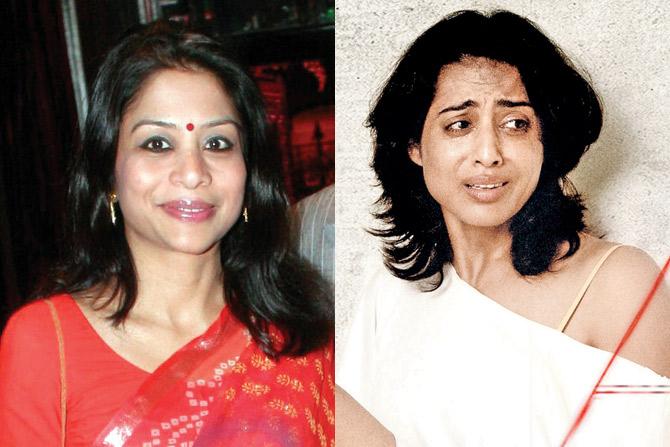 Indrani Mukherjea (above) and (right) Mahie Gill in a still from Not A Love Story, which was purportedly based on the murder of TV executive Neeraj Grover  