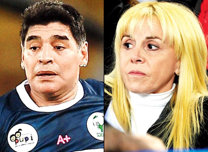 Diego Maradona and Claudia Villafane