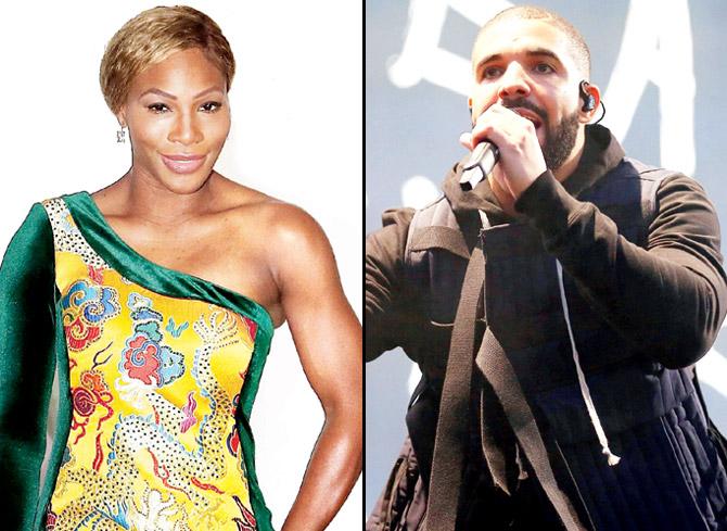 Serena Williams and Canadian rapper Drake. Pics/Getty Images