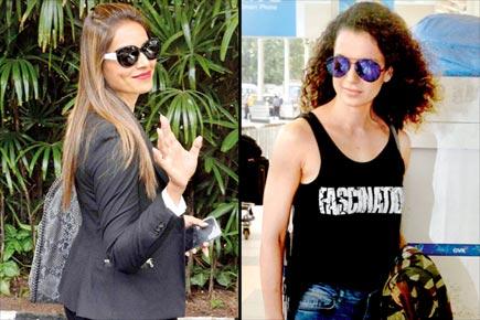 Spotted: Kangana Ranaut, Bipasha Basu at Mumbai airport