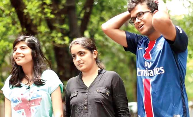 (Left to right) Sonali Meena, Anisha Bajaj and Mukul Verma star in the 5-minute video, Mere Saathi