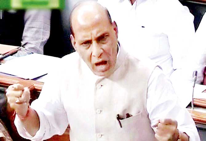 Rajnath Singh accused Congress of coining the term 
