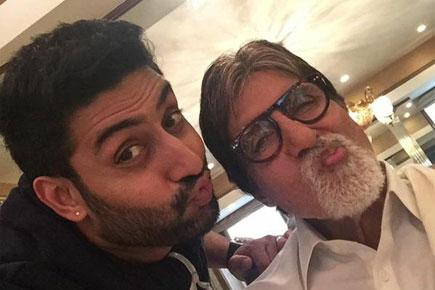 Amitabh and Abhishek Bachchan's 'Pouty Sunday'
