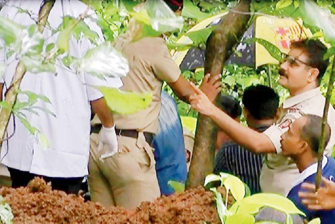 The spot near Gagode Budruk Khindi Village in Pen, Raigad, where Sheena Bora’s body wad found in 2012. On Friday, Mumbai police dug up the spot again and found her buried remains