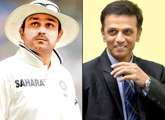 Virender Sehwag and Rahul Dravid