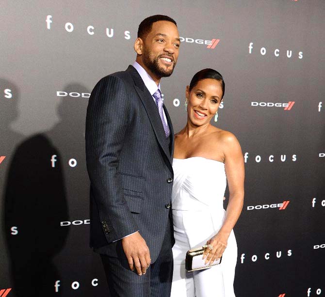Will Smith and wife Jada Pinkett. Pic/AFP