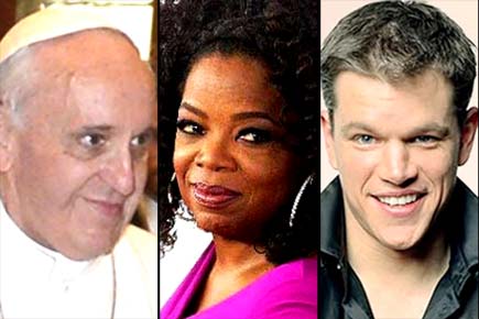 Pope Francis invites Oprah Winfrey, Matt Damon to Vatican City?
