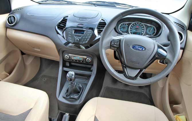 Though it is a compact, the interiors of the Figo Aspire are quite spacious. Pics/Rommel Albuquerque