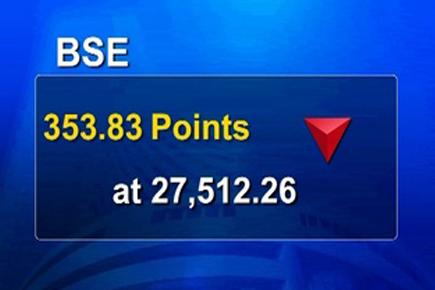 BSE closes points 353.83  down on August 12
