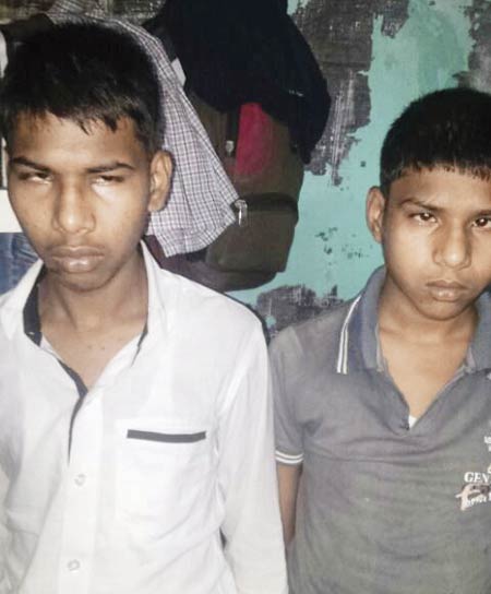 Brijesh and Dinesh (in T shirt) have moved from Allahabad to Mumbai and need textbooks in Hindi