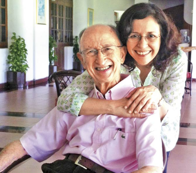 Burjor Patel with daughter, Shernaz