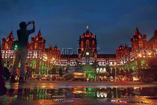 The 128-year-old Chhatrapati Shivaji Terminus (CST) has been on the World Heritage list since 2004. Pic/Atul Kamble