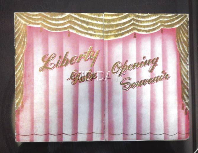 The invitation card of the opening of Liberty, on March 1949. The building began being made in 1947