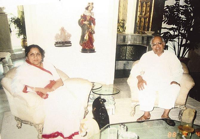 Madhuri and Yogindra Mafatlal in a file photo