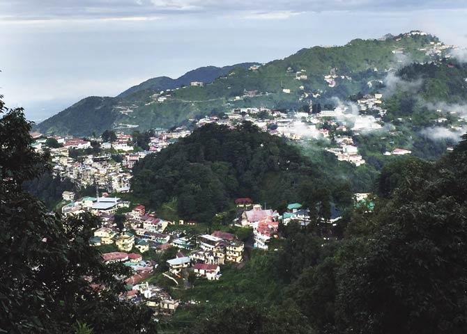 The view from the writer’s home in Mussoorie. Pic/Nupur Mahajan