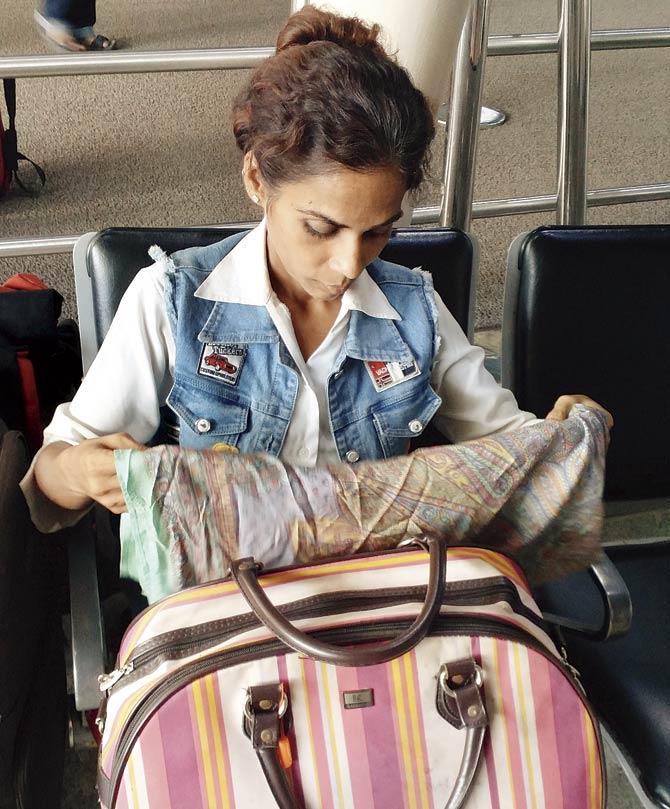 Rupali Nirgude, along with her luggage, has been a daily visitor at the domestic departure terminal. Instead of catching a flight though, all she does is sit outside the Jet Airways counter