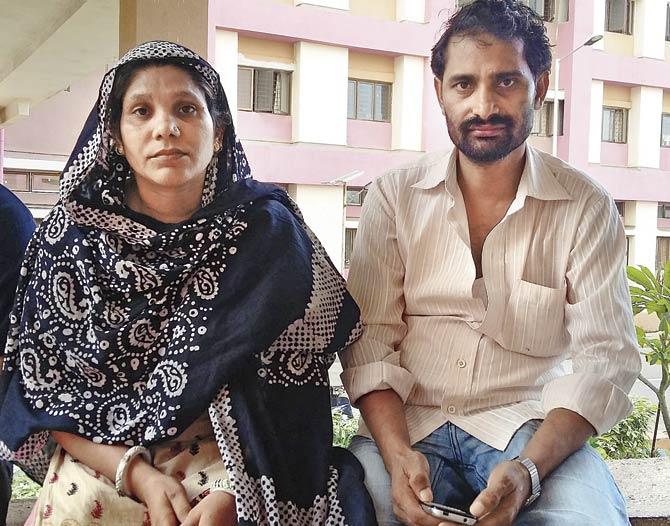 The parents of Sameer Shaikh, the student who fell off a train because of the crowd