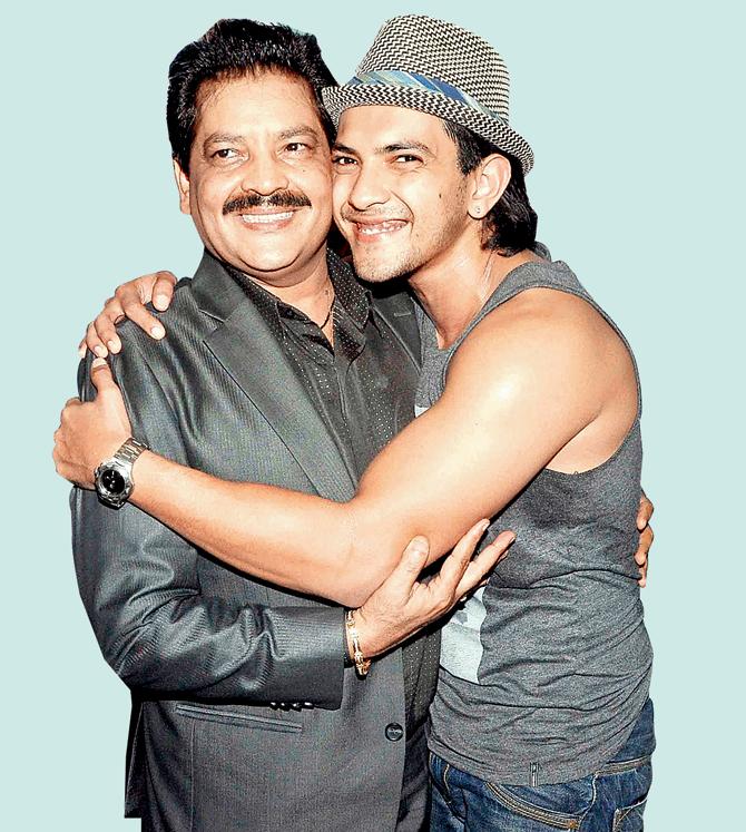 Udit Narayan and son Aditya Narayan