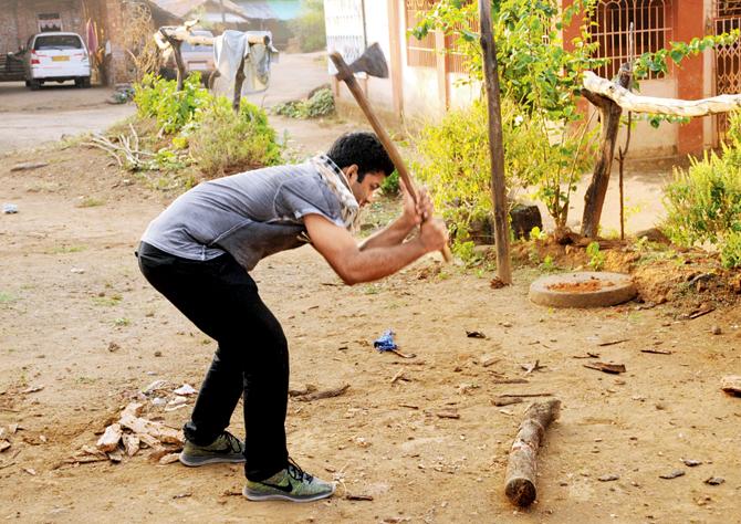Chop some firewood to cook your meal