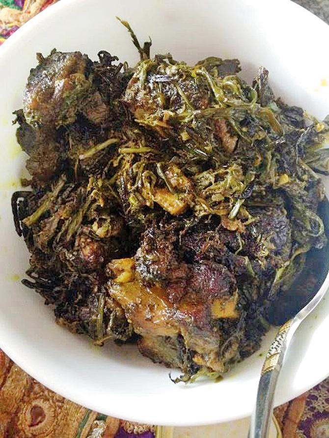 The fiddlehead fern is native to north India and the North East. Malad resident and Dalal’s friend Gitika Saikia serves this rare veggie during Assamese pop-up meals she hosts at home.  pic/kurush dalal