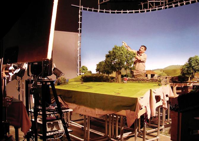 Dhimant Vyas works on an animation sequence for Shaun the Sheep —the series