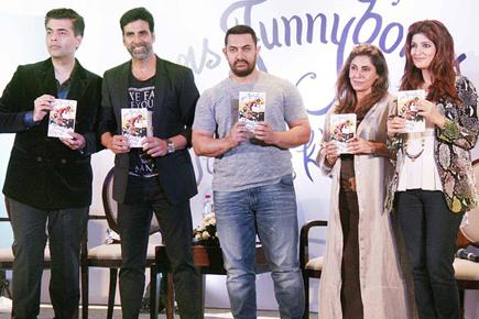 Aamir, Akshay and Karan Johar released Twinkle Khanna's debut book 'Mrs Funnybones'