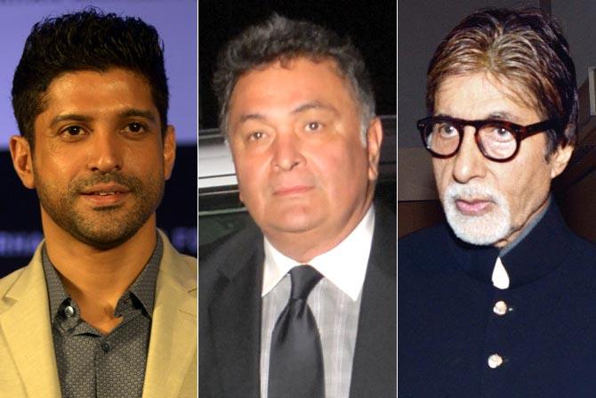 Farhan Akhtar, Rishi Kapoor and Amitabh Bachchan