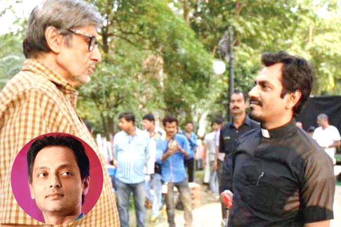 Amitabh Bachchan and Nawazuddin Siddiqui feature in the film and (inset) Sujoy Ghosh