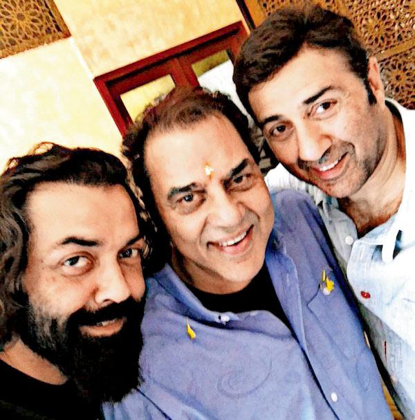 Sunny Deol yesterday tweeted this snapshot of himself alongside his father Dharmendra and brother Bobby with a message, “My hero... My superstar... Wishing you happy birthday.”