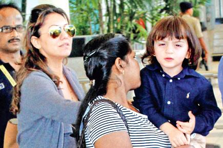 Spotted: Gauri Khan with son AbRam at Mumbai airport